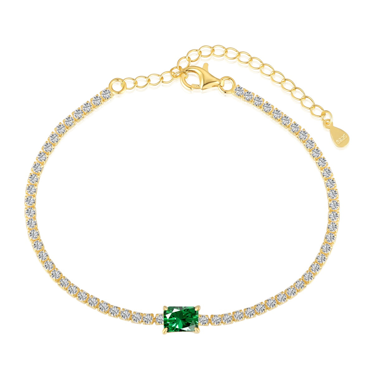 [Violet JW]1.0 Carat Unique Emerald Cut Banquet Bracelet