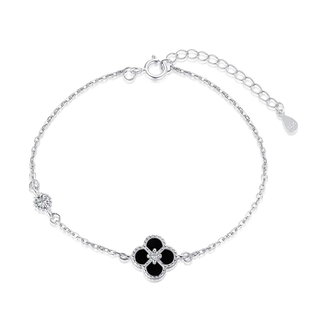 [Violet JW]Delicate Four Leaf Clover Bracelet