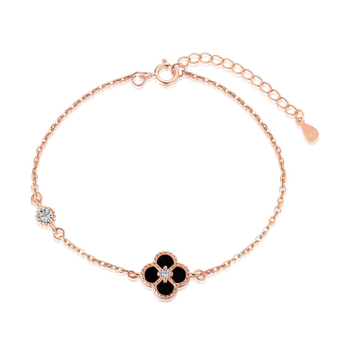 [Violet JW]Delicate Four Leaf Clover Bracelet