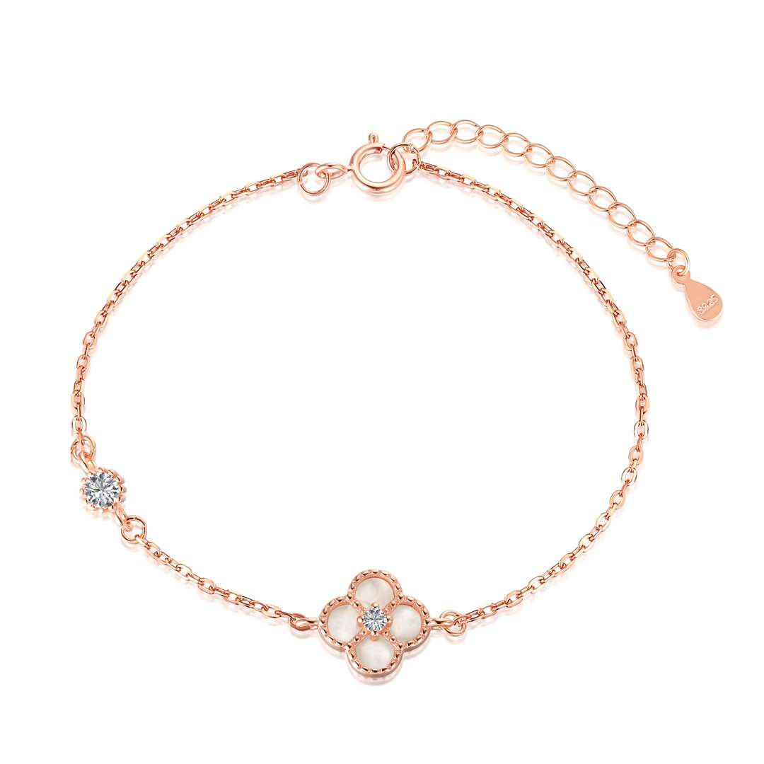 [Violet JW]Delicate Four Leaf Clover Bracelet