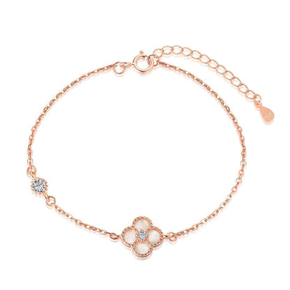 [Violet JW]Delicate Four Leaf Clover Bracelet