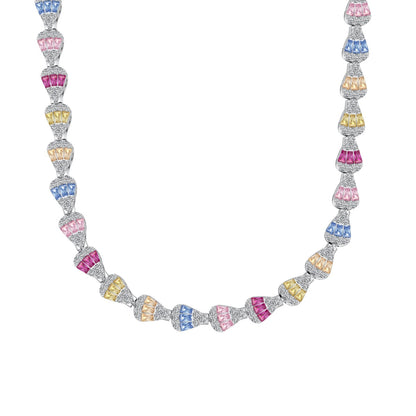 [Violet JW]Radiant Colorful Rainbow Necklace