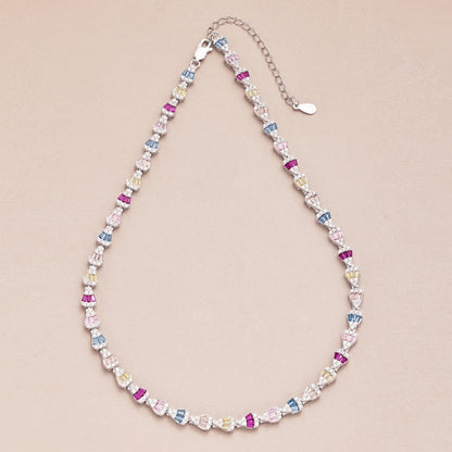 [Violet JW]Radiant Colorful Rainbow Necklace