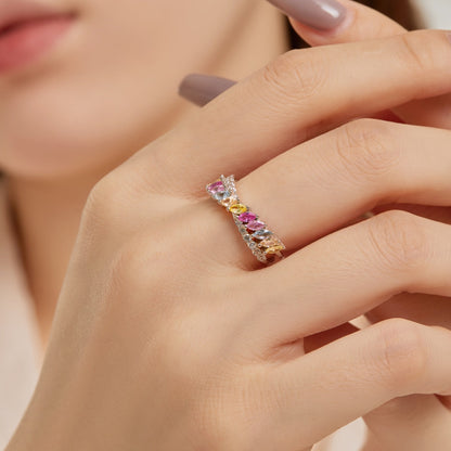 [Violet JW]Unique Colorful Marquise Cut Daily Ring