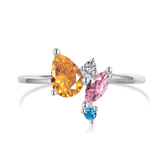 [Violet JW]Radiant Colorful Multi Cut Daily Ring