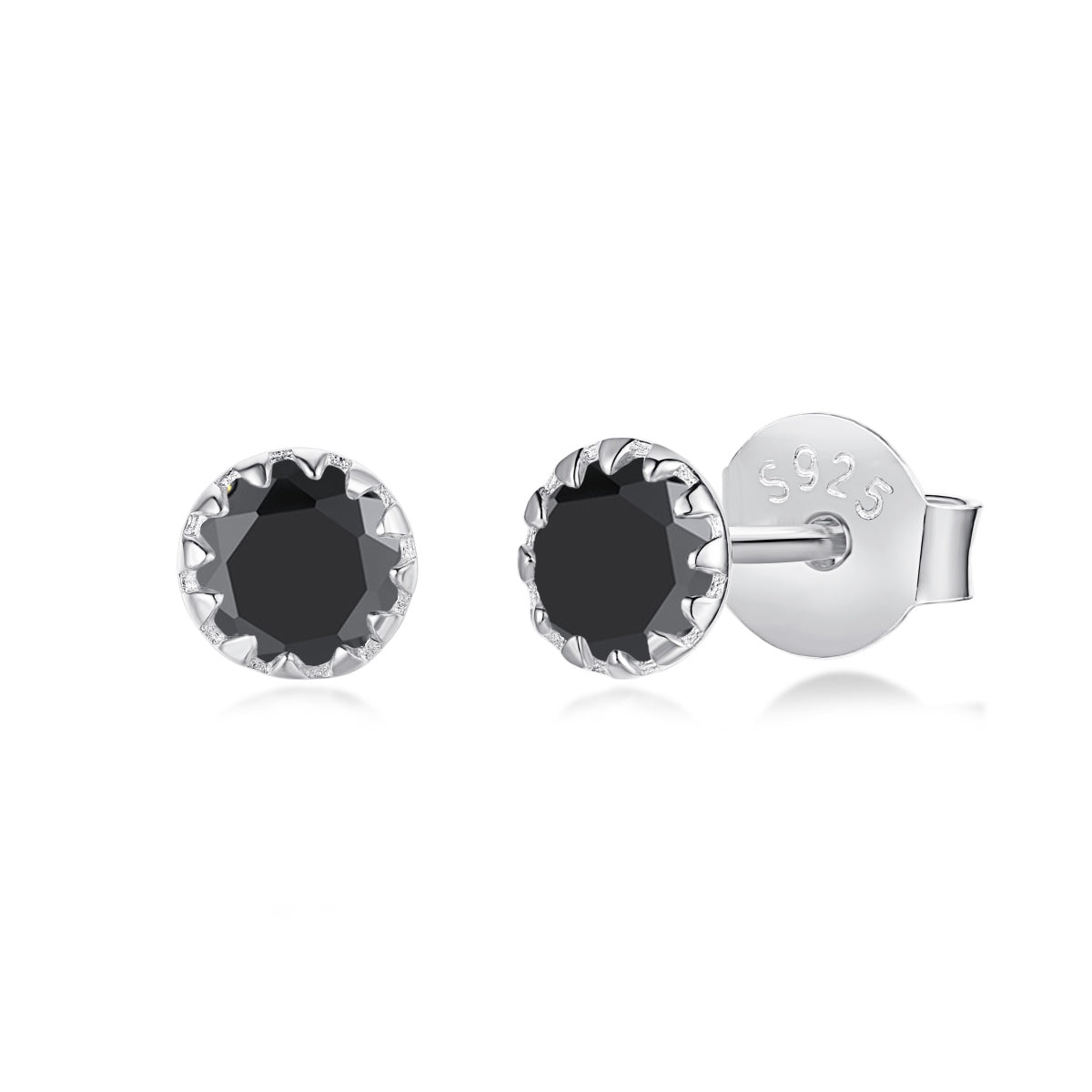[Violet JW]Sparkling Colorful Round Shape Earrings