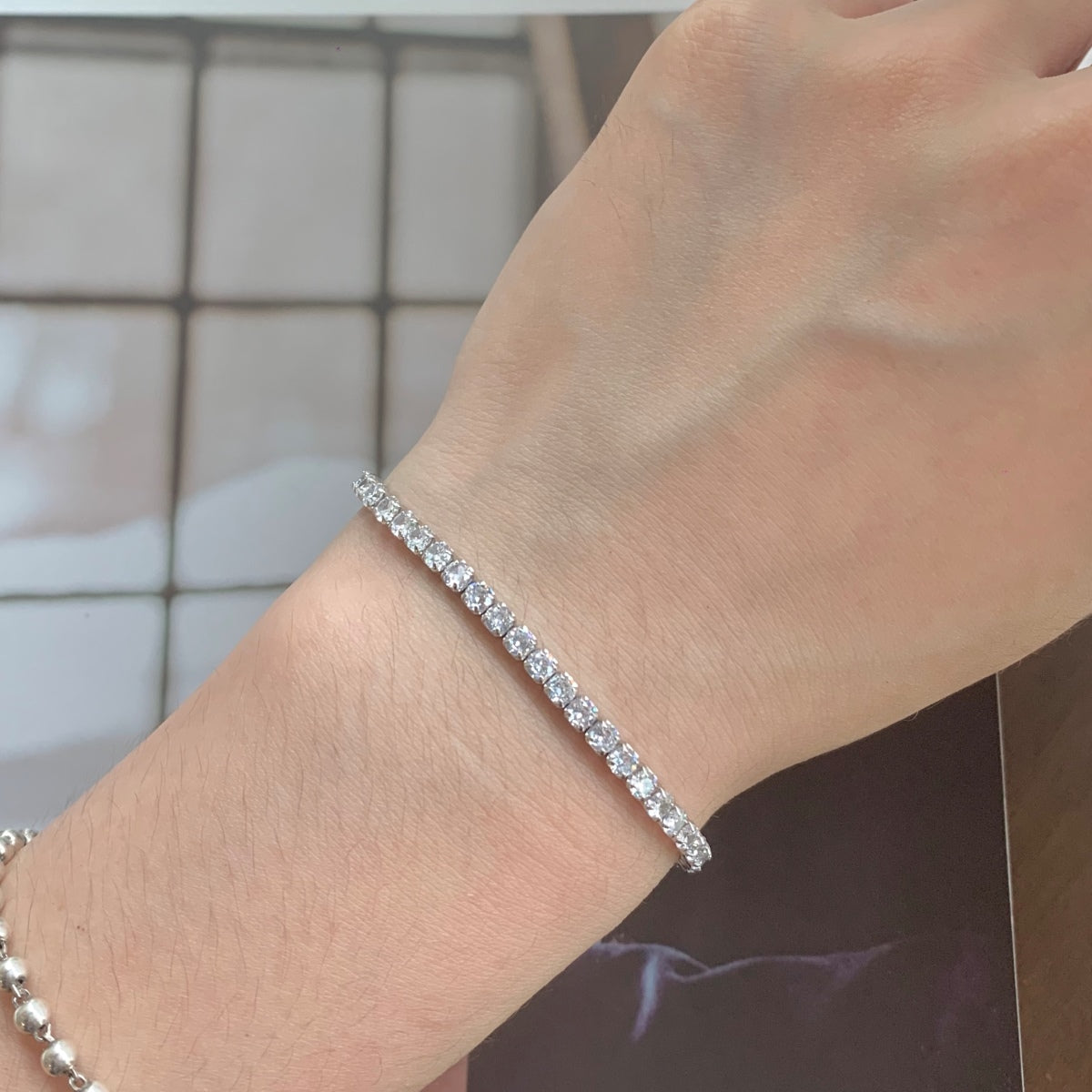 [Baslove] Funkelndes Armband im Rundschliff für jeden Tag