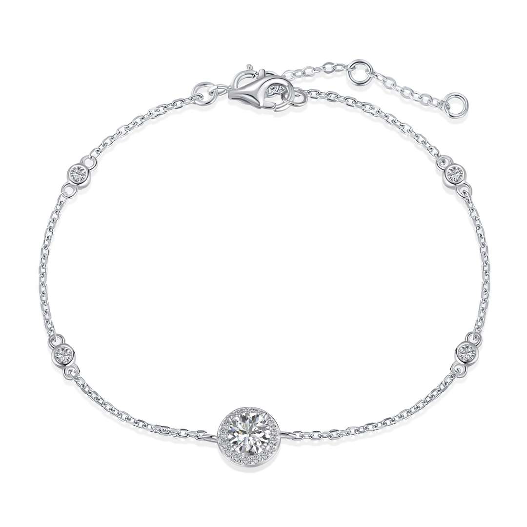 [Violet JW]Dazzling Round Cut Shape Bracelet