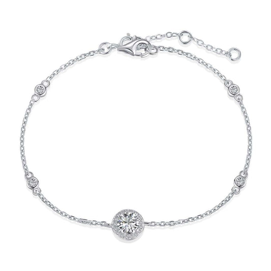 [Violet JW]Dazzling Round Cut Shape Bracelet