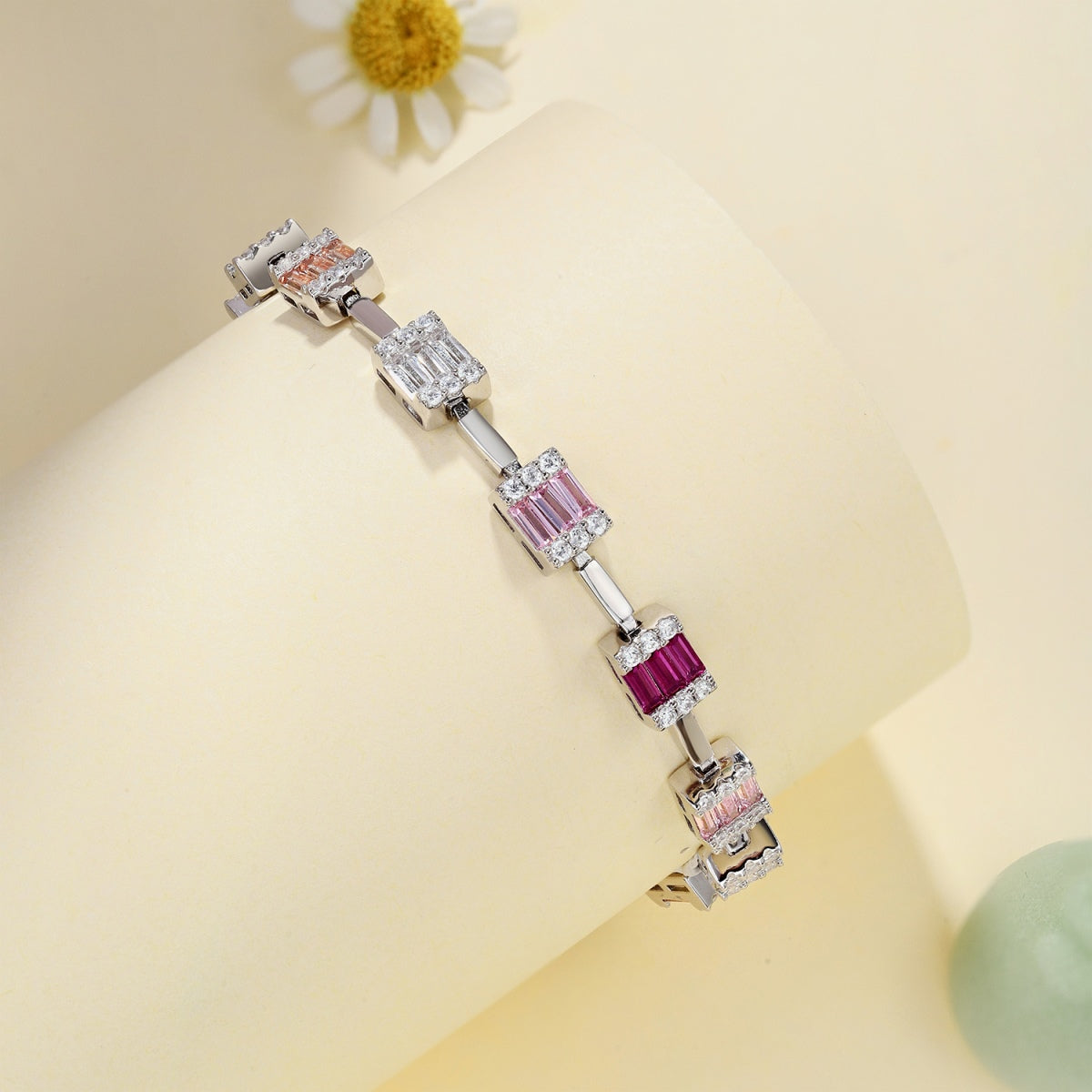 [Violet JW]Dainty Charming Emerald Cut Daily Bracelet