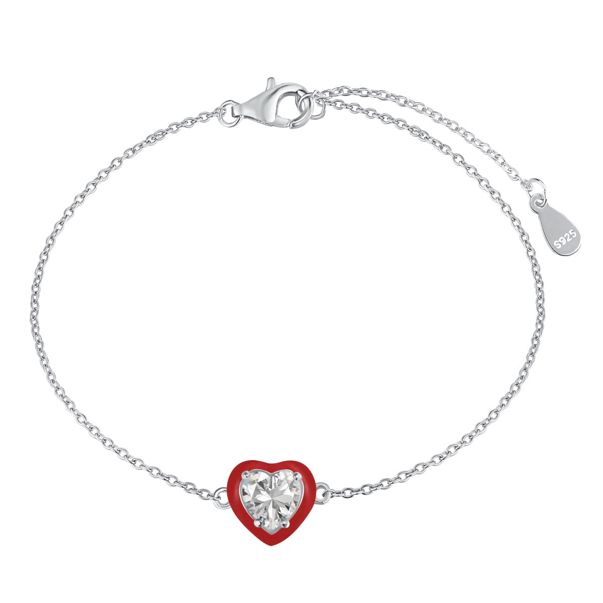 [Violet JW]Sparkling Romantic Heart Shape Lover Bracelet