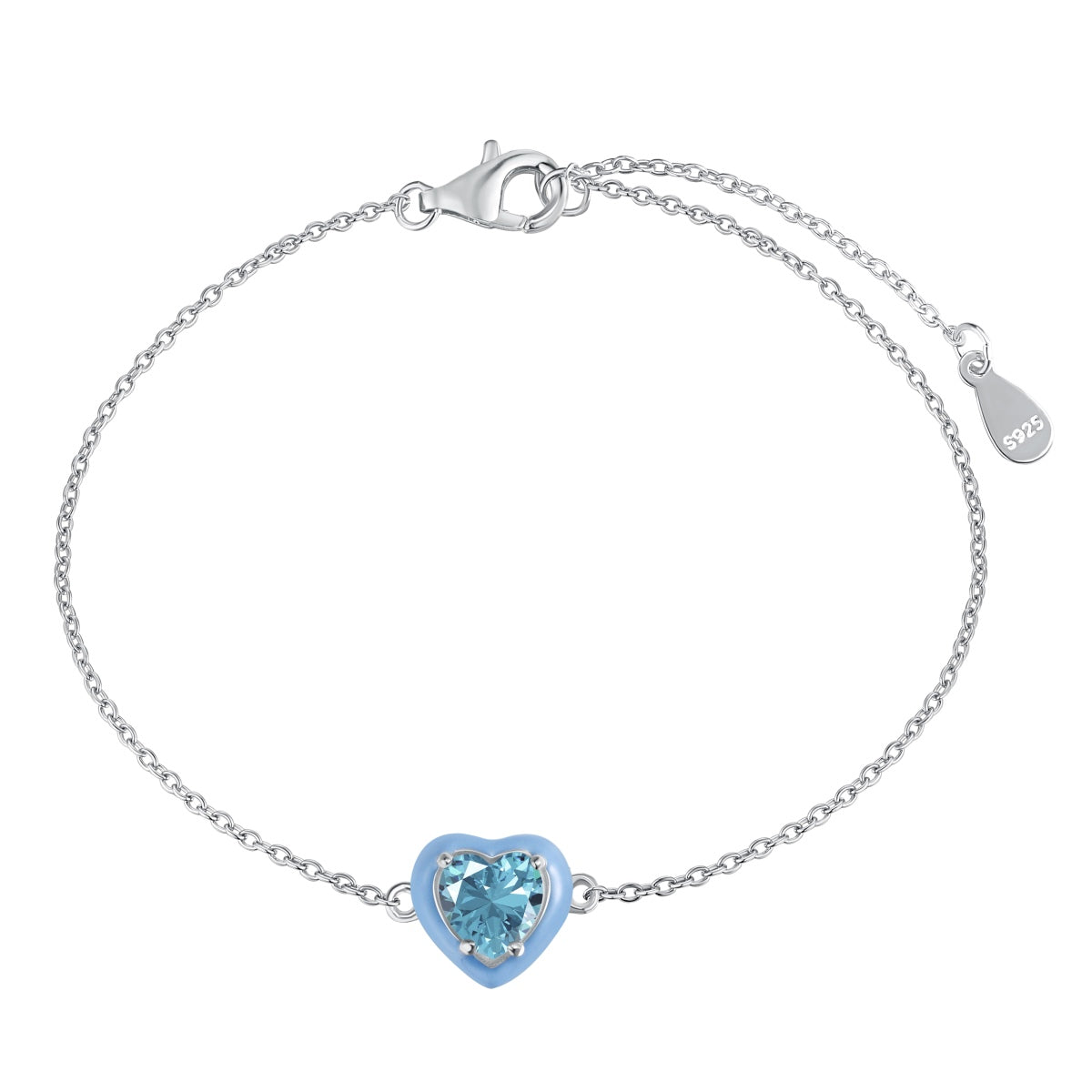 [Violet JW]Sparkling Romantic Heart Shape Lover Bracelet