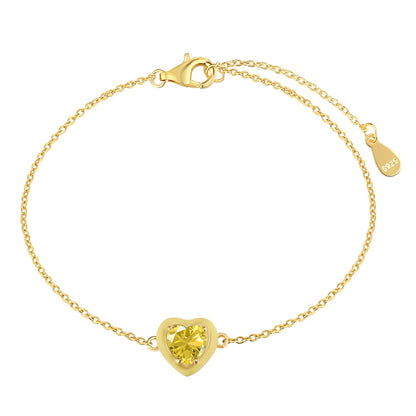 [Violet JW]Sparkling Romantic Heart Shape Lover Bracelet