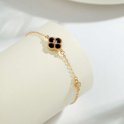 [Violet JW]Delicate Four Leaf Clover Bracelet