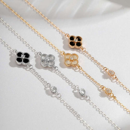[Violet JW]Delicate Four Leaf Clover Bracelet