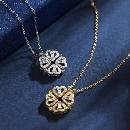 [Violet JW]Ornate Heart Cut Flower Shape Necklace
