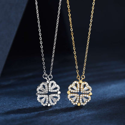 [Violet JW]Ornate Heart Cut Flower Shape Necklace