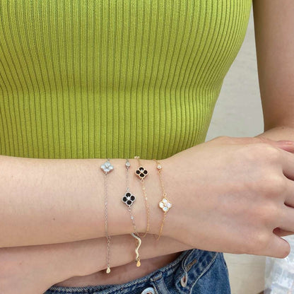 [Violet JW]Delicate Four Leaf Clover Bracelet