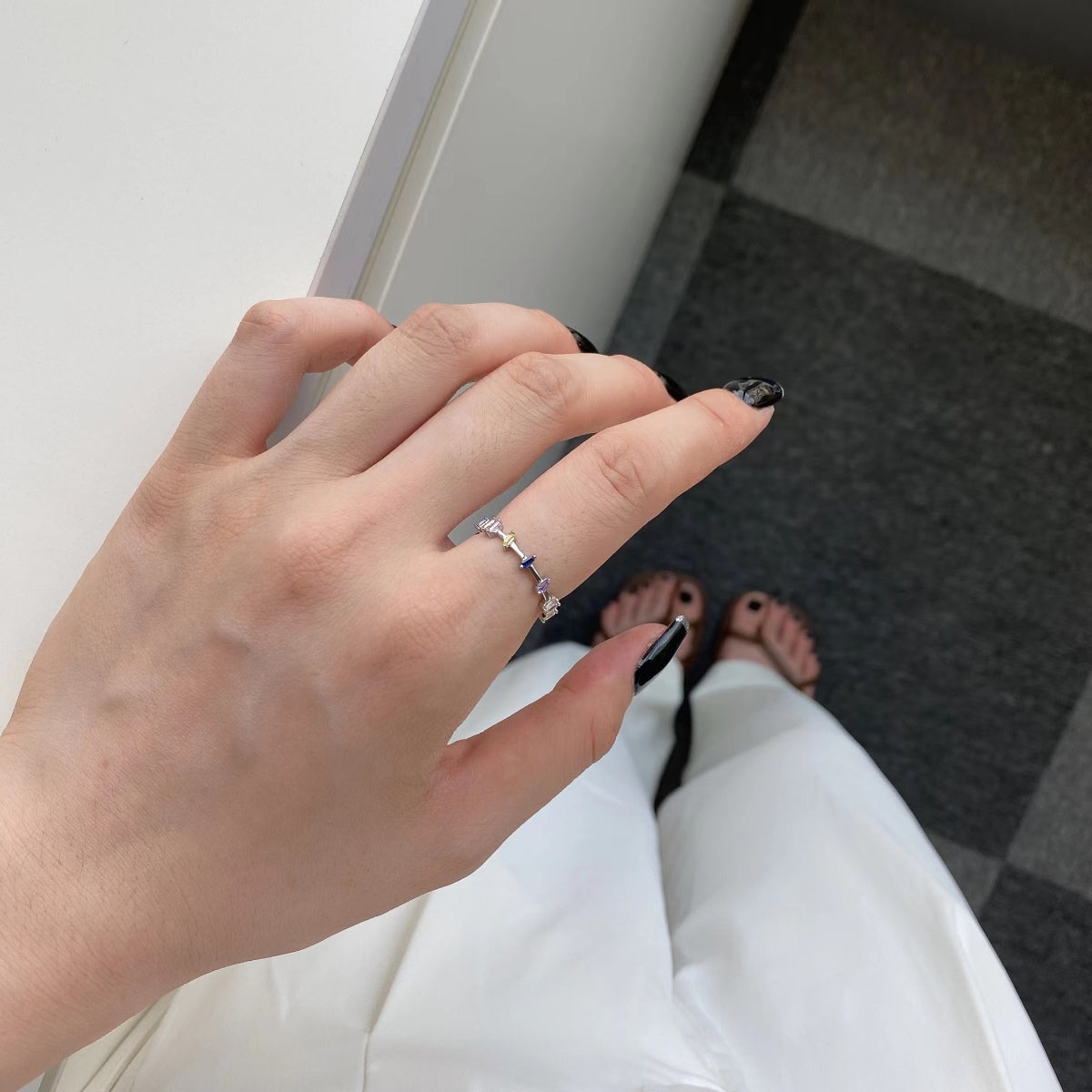 [Violet JW]Unique Trapezoid Cut Daily Ring