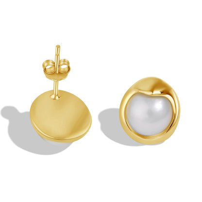 [Violet JW]Dainty Bread Pearl Earrings