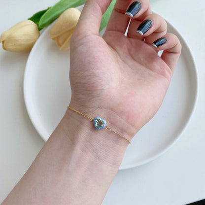 [Violet JW]Sparkling Romantic Heart Shape Lover Bracelet