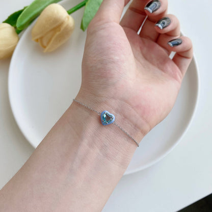 [Violet JW]Sparkling Romantic Heart Shape Lover Bracelet