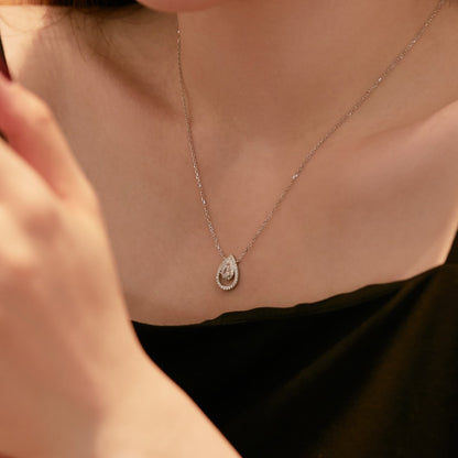 [Violet JW]Sparkling Pear Cut Necklace