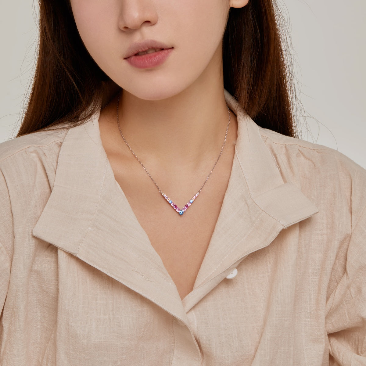 [Violet JW]Ornate Round Cut Necklace
