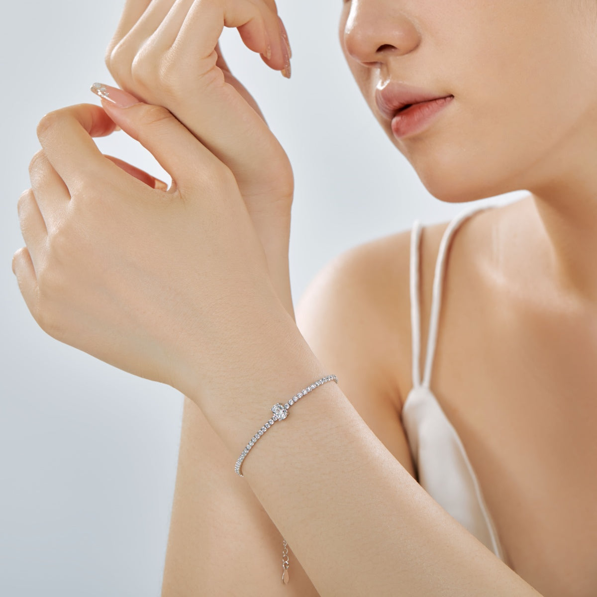 [Violet JW]0.75 Carat Exquisite Oval Cut Daily Bracelet