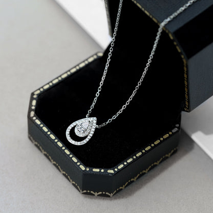 [Violet JW]Sparkling Pear Cut Necklace