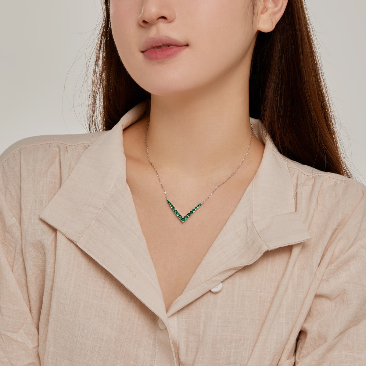 [Violet JW]Ornate Round Cut Necklace