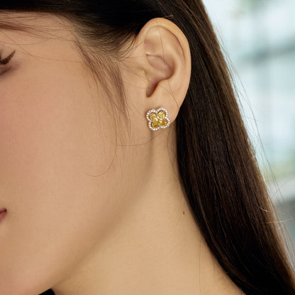 [Violet JW]Lucky Four-Leaf Clover Exquisite Earrings
