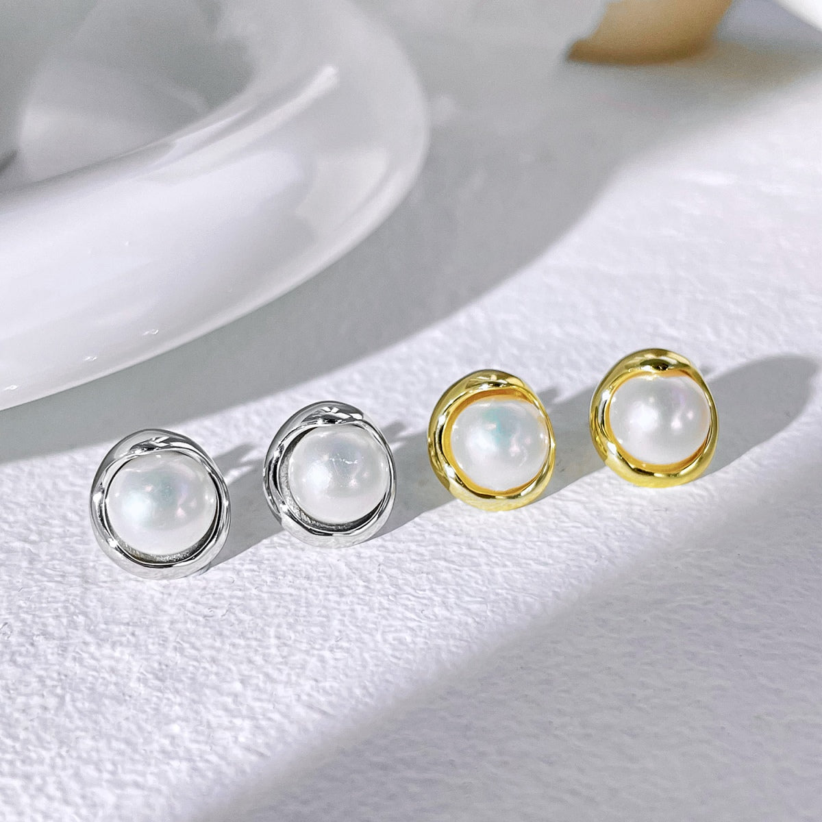 [Violet JW]Dainty Bread Pearl Earrings
