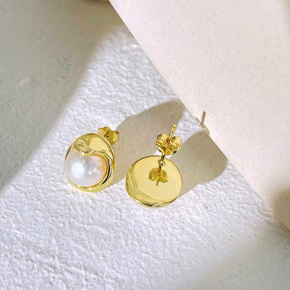 [Violet JW]Dainty Bread Pearl Earrings