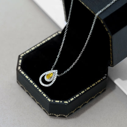 [Violet JW]Sparkling Pear Cut Necklace
