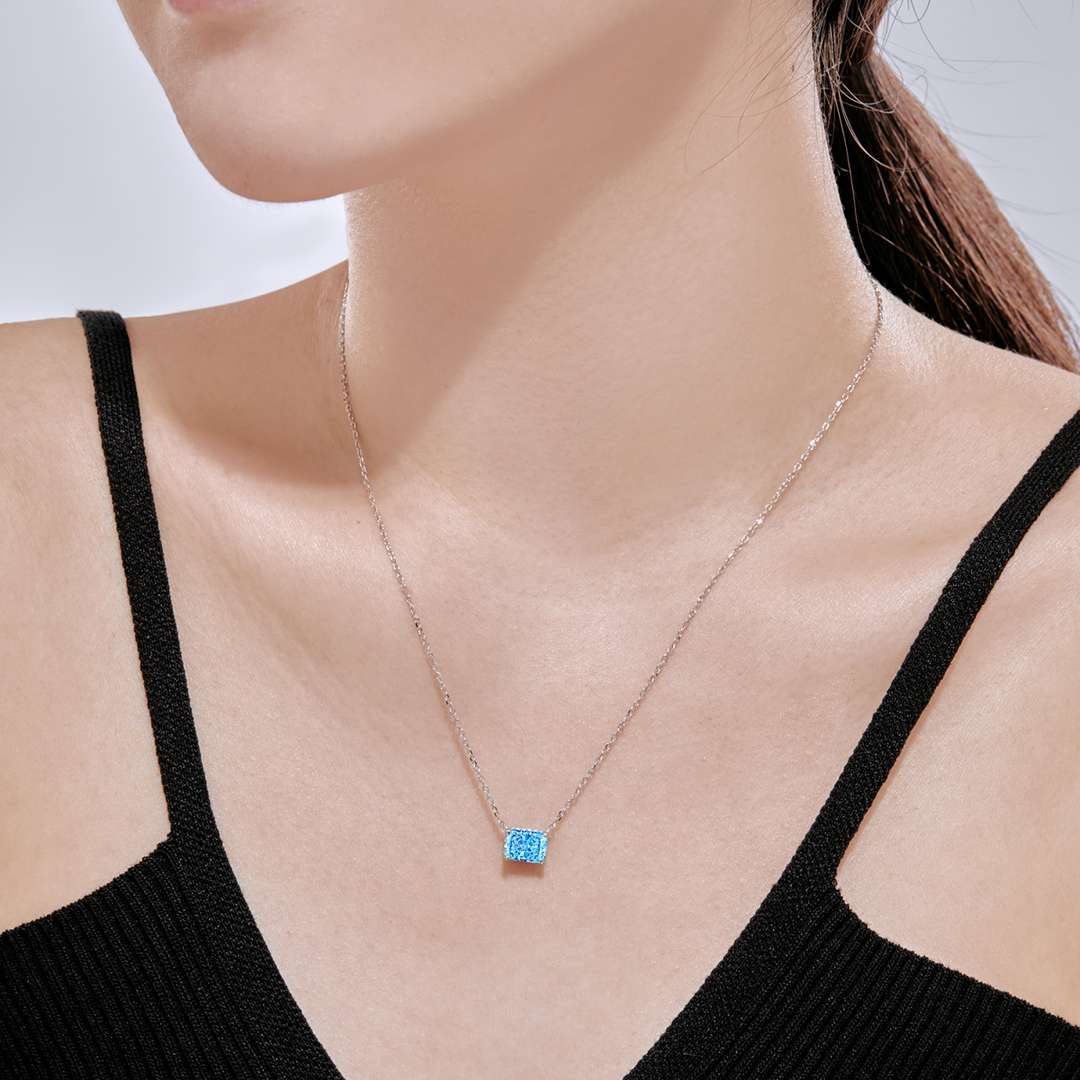 [Violet JW]Luxurious Square Shape Colorful Necalack