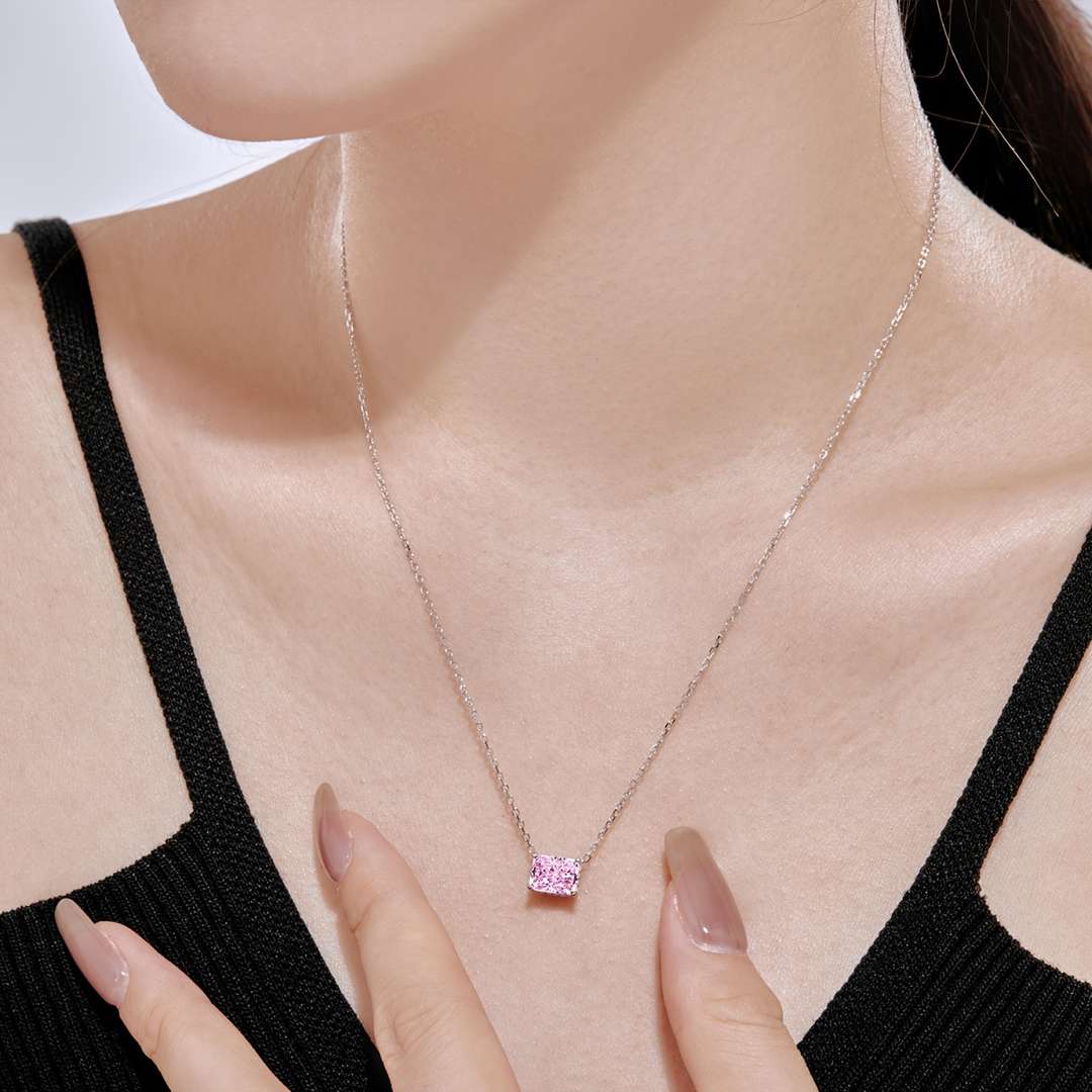 [Violet JW]Luxurious Square Shape Colorful Necalack