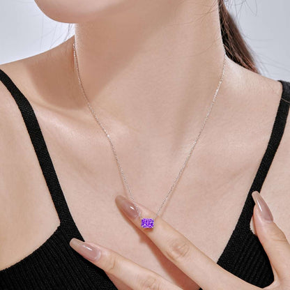 [Violet JW]Luxurious Square Shape Colorful Necalack