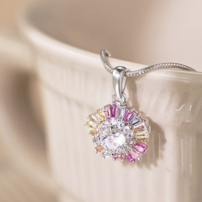 [Violet JW]Charming Flower Colorful Necklace