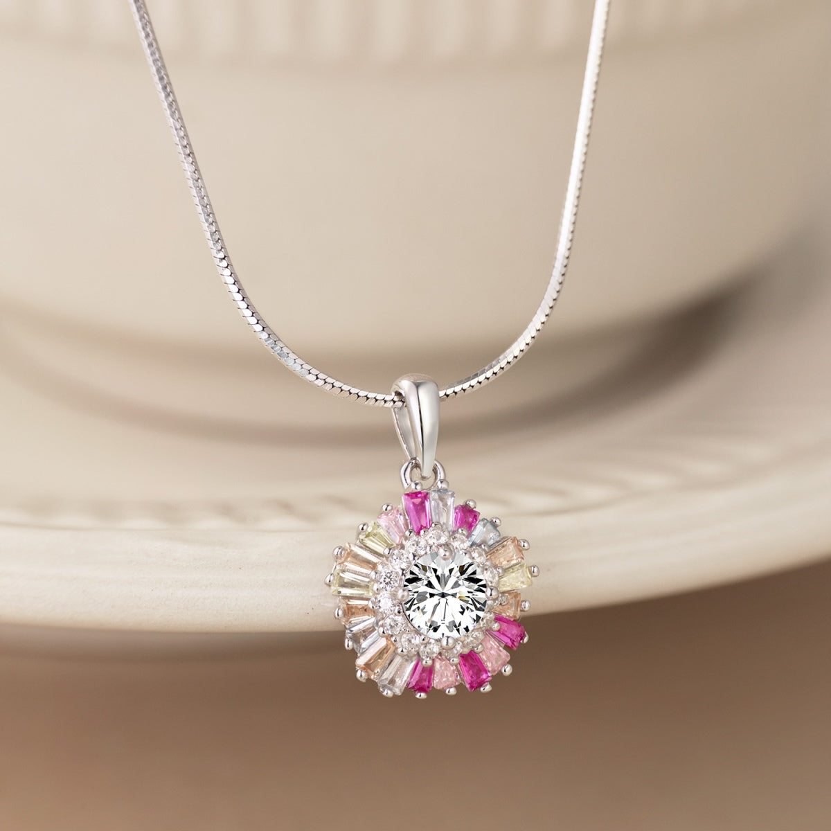 [Violet JW]Charming Flower Colorful Necklace