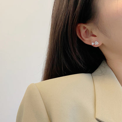 [Violet JW]Double Heart-Shape Classic Princess Style Earrings
