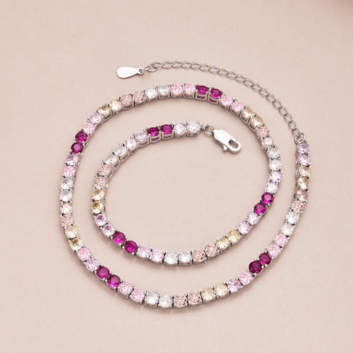 [Violet JW]Delicate Colorful Tennis Necklace