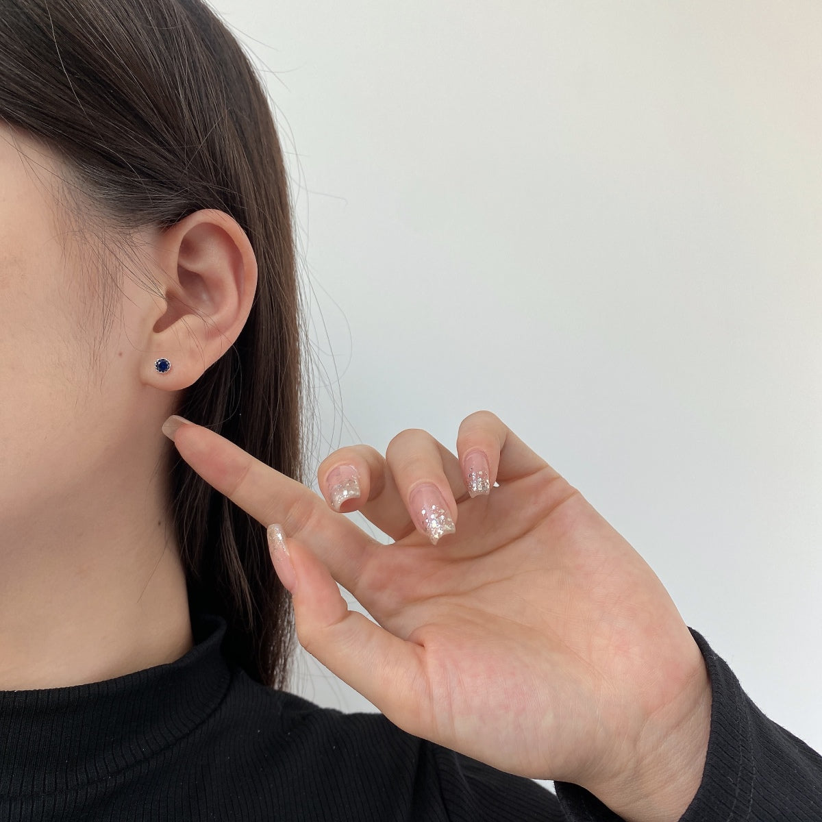 [Violet JW]Sparkling Colorful Round Shape Earrings