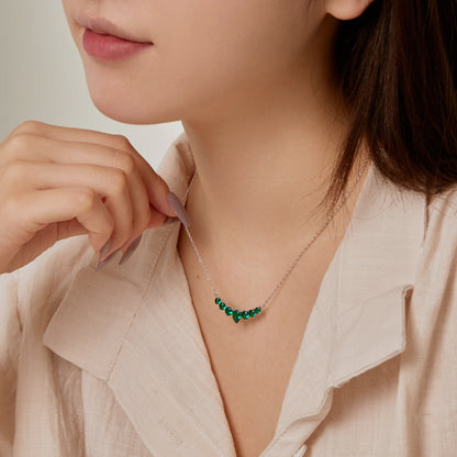 [Violet JW]Dainty Colorful Heart Necklace