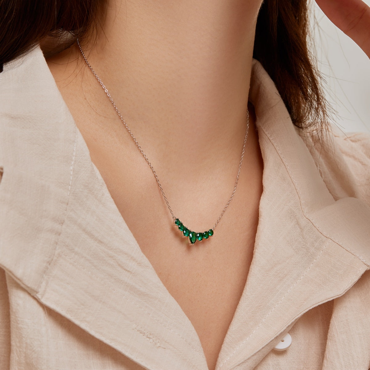 [Violet JW]Dainty Colorful Heart Necklace
