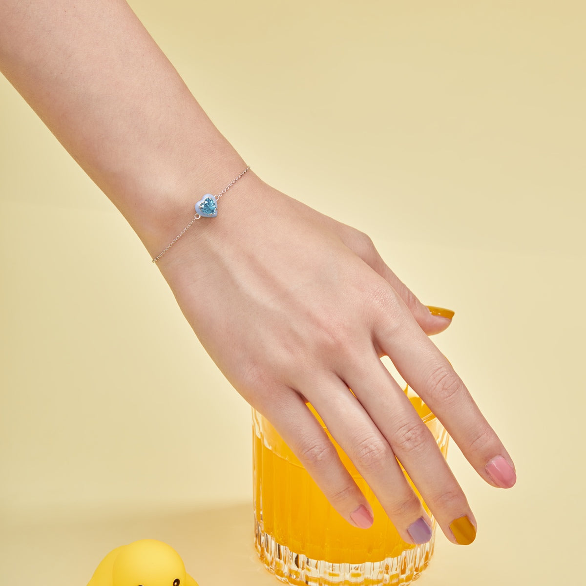 [Violet JW]Sparkling Romantic Heart Shape Lover Bracelet