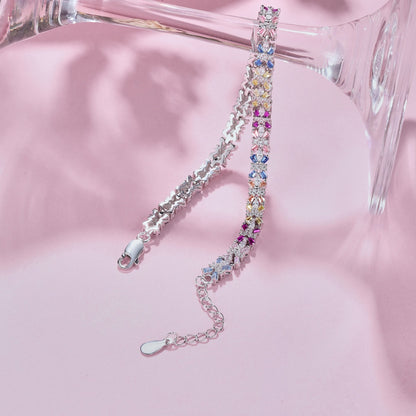 [Violet JW]Radiant Colorful Emerald Cut Party Bracelet