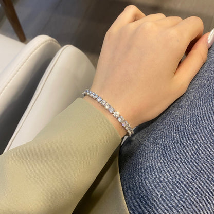 [Violet JW]Ornate Sparkling Round Cut Wedding Bracelet