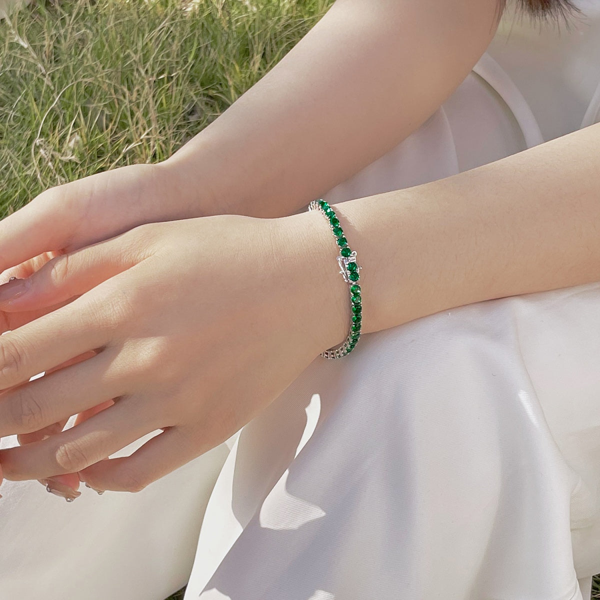 [Baslove] Strahlend buntes Party-Armband im Rundschliff