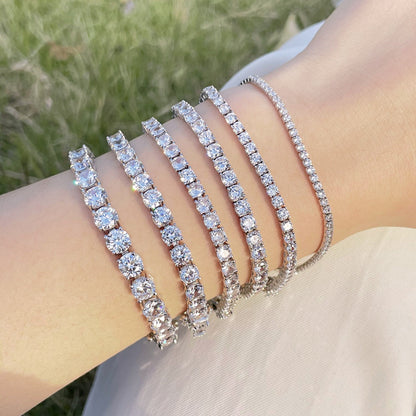 [Violet JW]0.75 Carat Dazzling Round Cut Wedding Bracelet